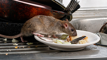 Rat on plate